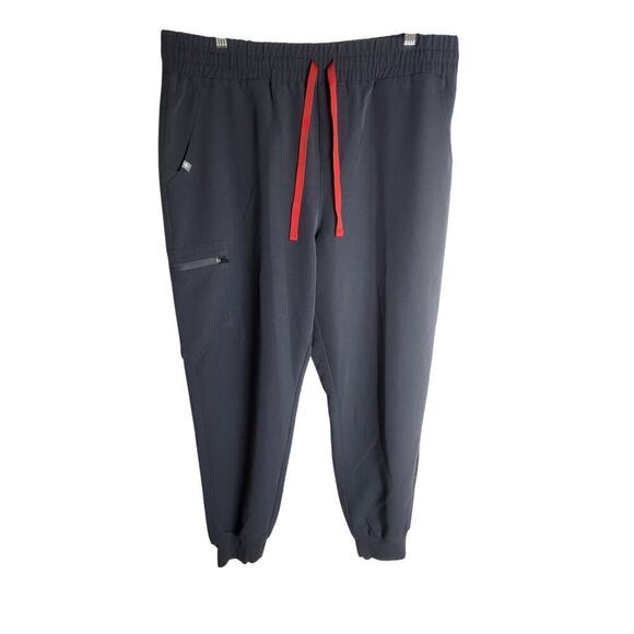 Figs Pants - Figs Zamora Jogger scrub pants womens XL/P Gray zip pocket nurse medical office